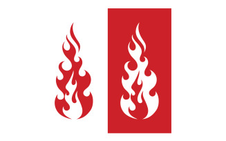 Fire Flame Icon Logo Template Design V1