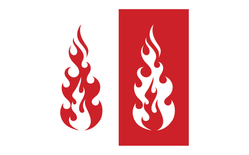 Fire Flame Icon Logo Template Design V1
