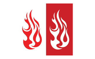 Fire Flame Icon Logo Template Design V2