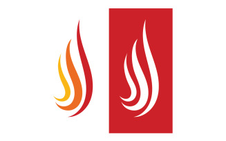 Fire Flame Icon Logo Template Design V7