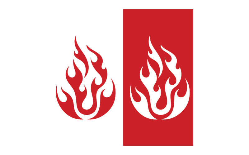 Fire Flame Icon Logo Template Design V8