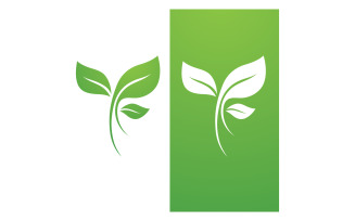 Green Leaf Nature Vector Logo Template V10