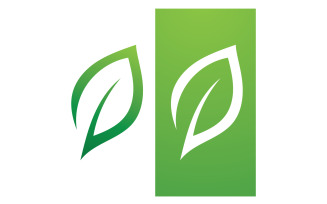 Green Leaf Nature Vector Logo Template V15