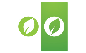Green Leaf Nature Vector Logo Template V1