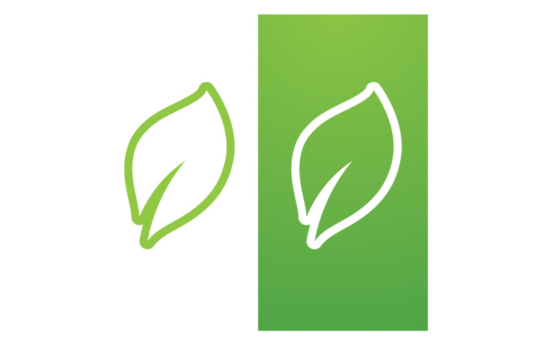 Green Leaf Nature Vector Logo Template V5