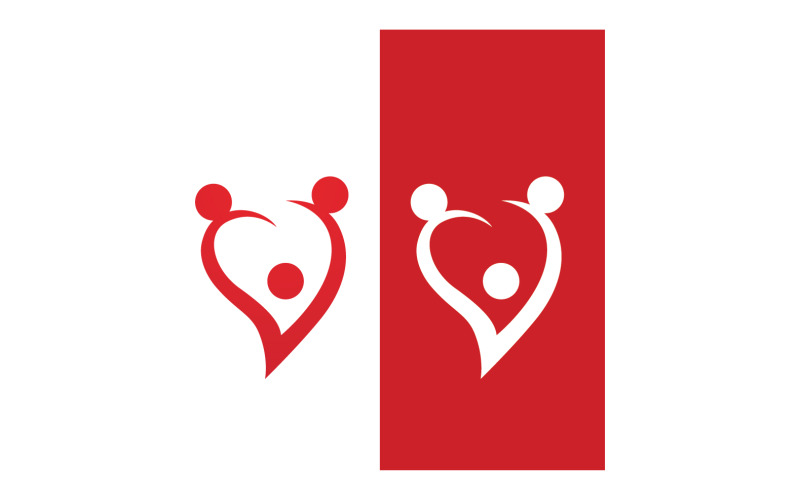 Love Family Care Logo And Symbol Vector V13 Logo Template
