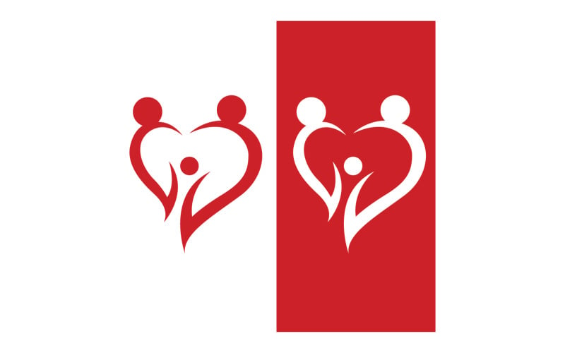 Love Family Care Logo And Symbol Vector V14 Logo Template