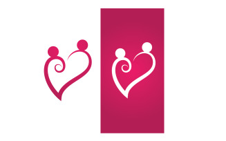Love Family Care Logo And Symbol Vector V8