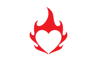 Love Heart Logo Icon Template Vector V10