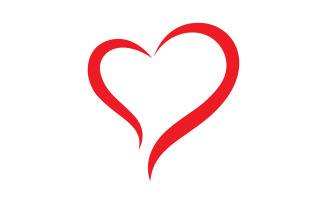 Love Heart Logo Icon Template Vector V12