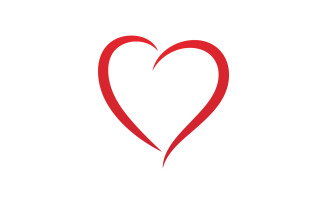 Love Heart Logo Icon Template Vector V13