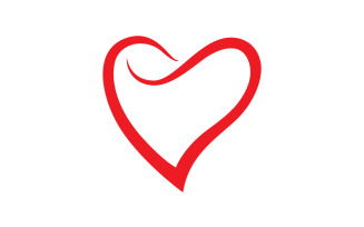 Love Heart Logo Icon Template Vector V14