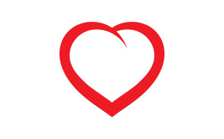Love Heart Logo Icon Template Vector V16