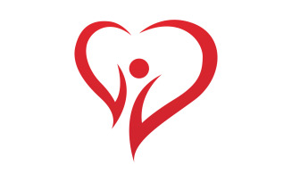 Love Heart Logo Icon Template Vector V3