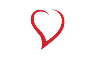 Love Heart Logo Icon Template Vector V4