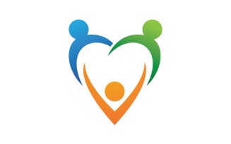 Love Heart Logo Icon Template Vector V5