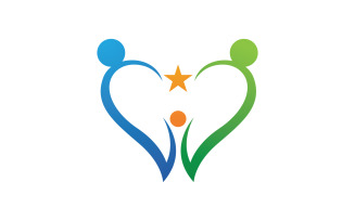 Love Heart Logo Icon Template Vector V6
