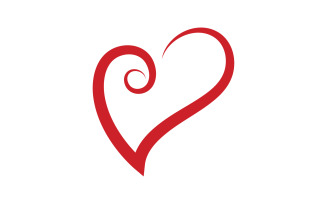 Love Heart Logo Icon Template Vector V7