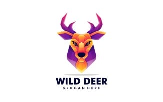 Wild Deer Gradient Colorful Logo