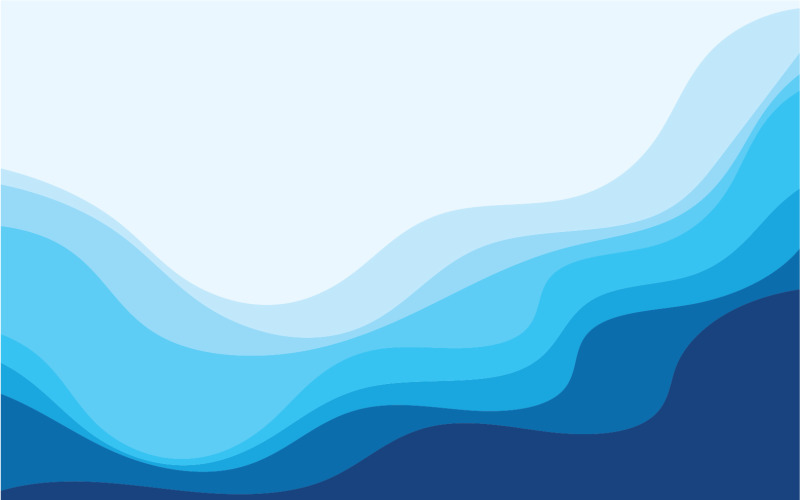 Background Wave Water Blue Vector Design V13 Logo Template