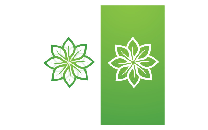 Green Leaf Nature Vector Logo Template V23