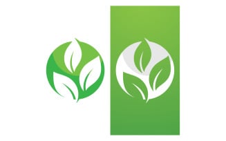 Green Leaf Nature Vector Logo Template V35