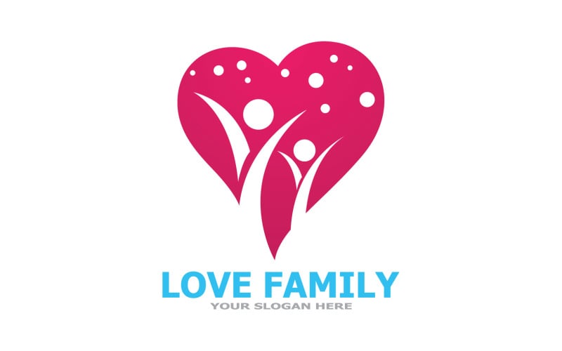 Love Family Care Logo And Symbol Vector V20 Logo Template