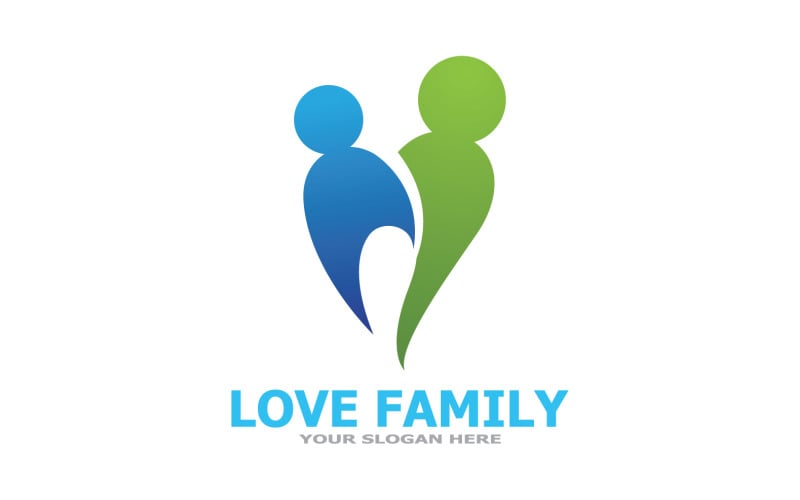 Love Family Care Logo And Symbol Vector V21 Logo Template