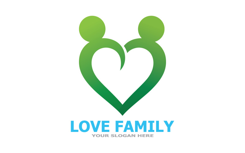Love Family Care Logo And Symbol Vector V24 Logo Template