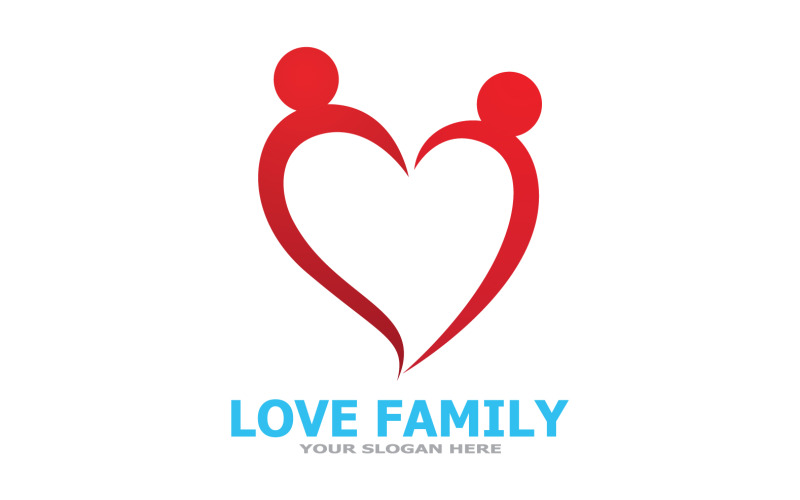 Love Family Care Logo And Symbol Vector V26 Logo Template