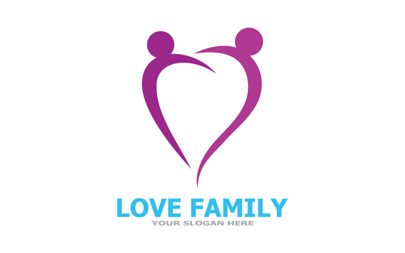 Love Family Care Logo And Symbol Vector V27 Logo Template