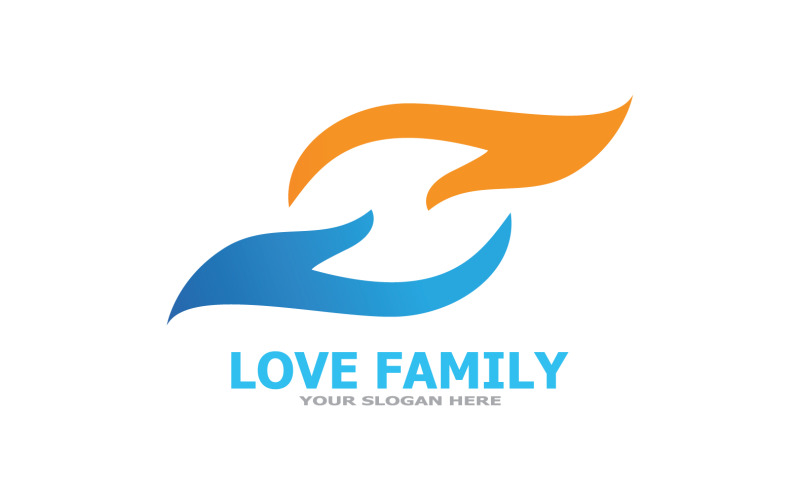 Love Family Care Logo And Symbol Vector V29 Logo Template