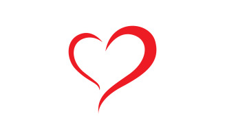 Love Heart Logo Icon Template Vector V21
