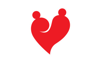 Love Heart Logo Icon Template Vector V22