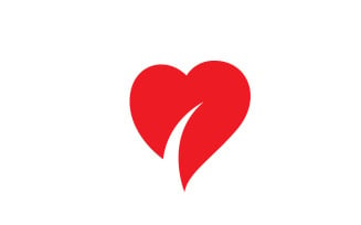 Love Heart Logo Icon Template Vector V25