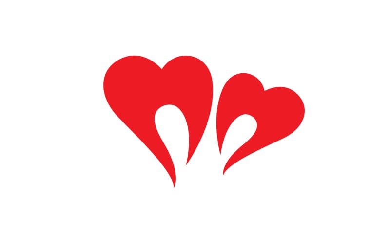 Love Heart Logo Icon Template Vector V26 Logo Template