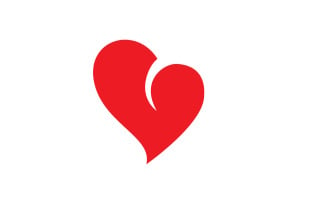 Love Heart Logo Icon Template Vector V27