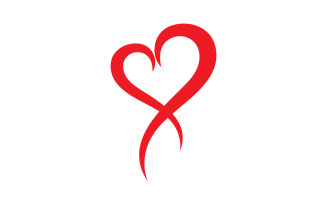 Love Heart Logo Icon Template Vector V28