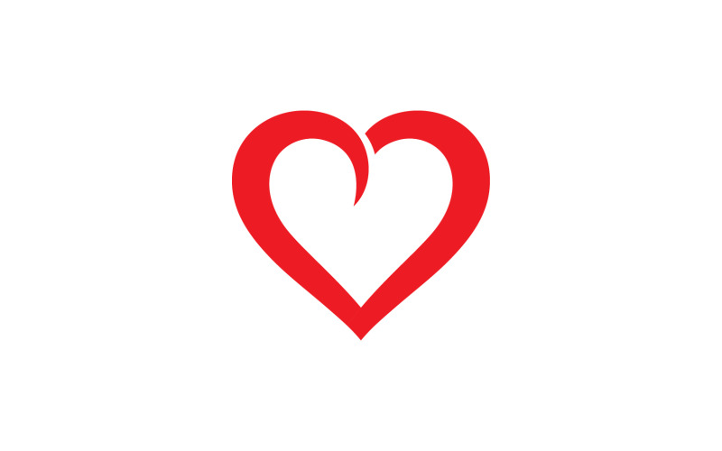 Love Heart Logo Icon Template Vector V29 Logo Template