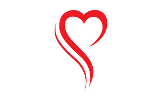 Love Heart Logo Icon Template Vector V30