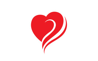 Love Heart Logo Icon Template Vector V34