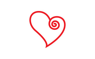 Love Heart Logo Icon Template Vector V39