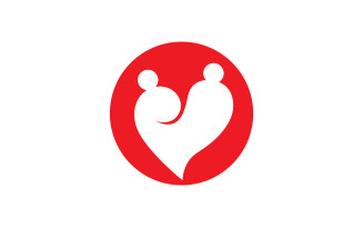 Love Heart Logo Icon Template Vector V40