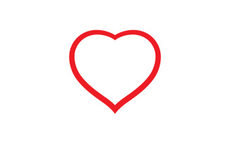 Love Heart Logo Icon Template Vector V46