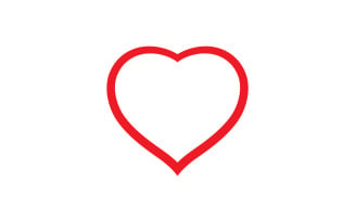 Love Heart Logo Icon Template Vector V46