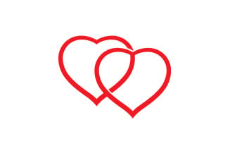 Love Heart Logo Icon Template Vector V47