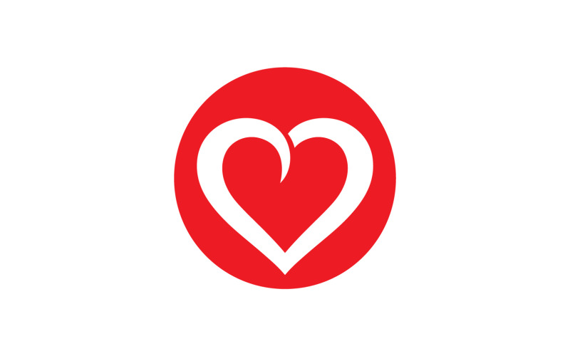 Love Heart Logo Icon Template Vector V48 Logo Template