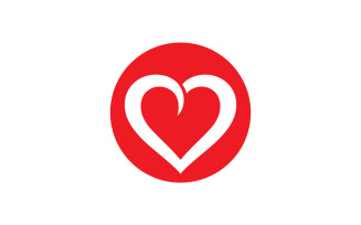 Love Heart Logo Icon Template Vector V48