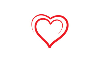 Love Heart Logo Icon Template Vector V50