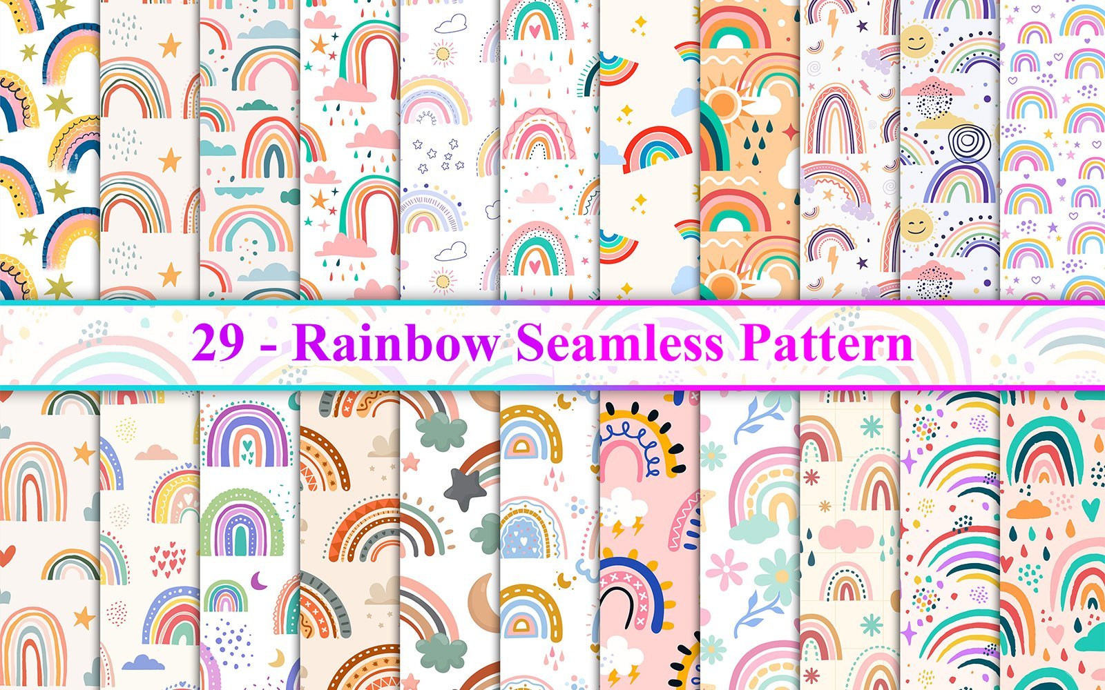 Kit Graphique #250750 Rainbow Seamless Divers Modles Web - Logo template Preview